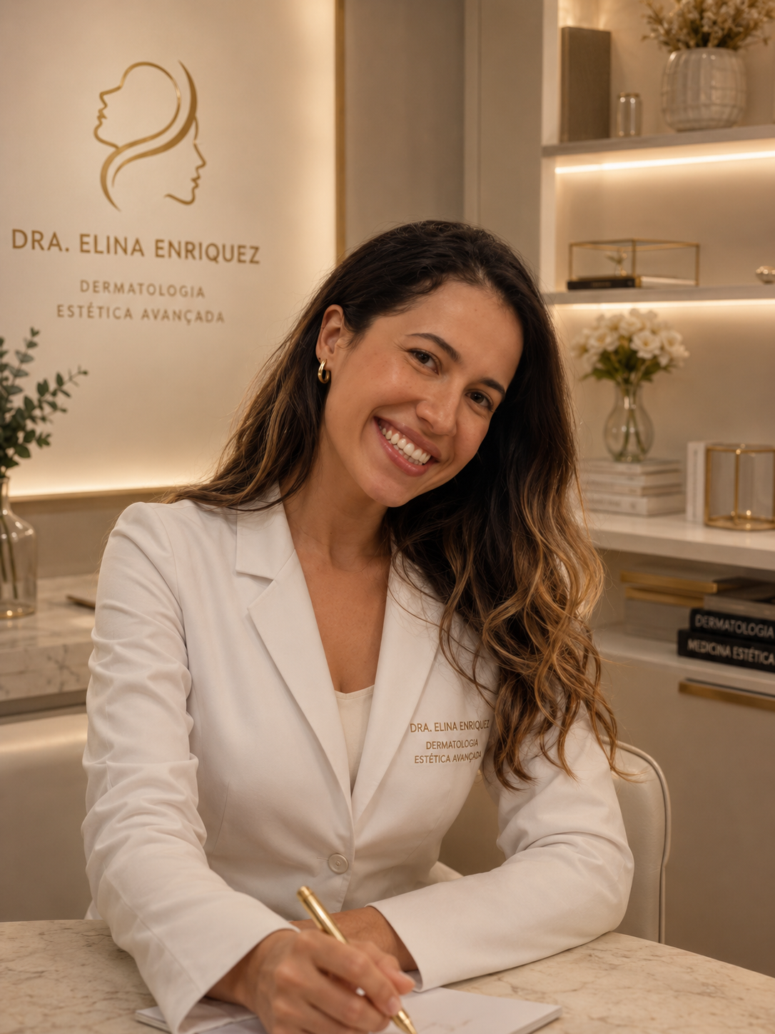 Retrato da Dra. Elina Enriquez, dermatologista